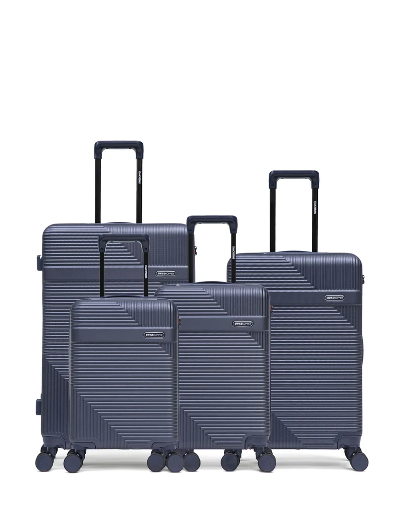 4er-Pack Hartschalenkoffer: Großer Koffer, mittelgroßer Koffer, Handgepäck und Handgepäck XS WOHLEN