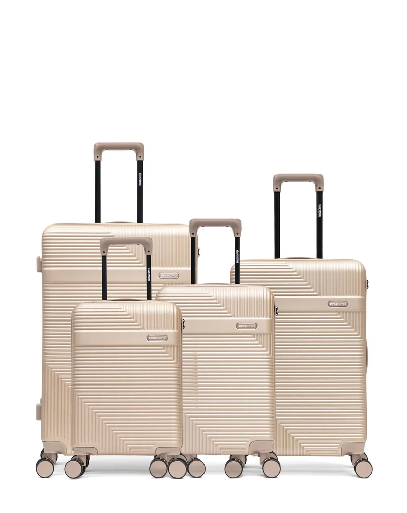 4er-Pack Hartschalenkoffer: Großer Koffer, mittelgroßer Koffer, Handgepäck und Handgepäck XS WOHLEN