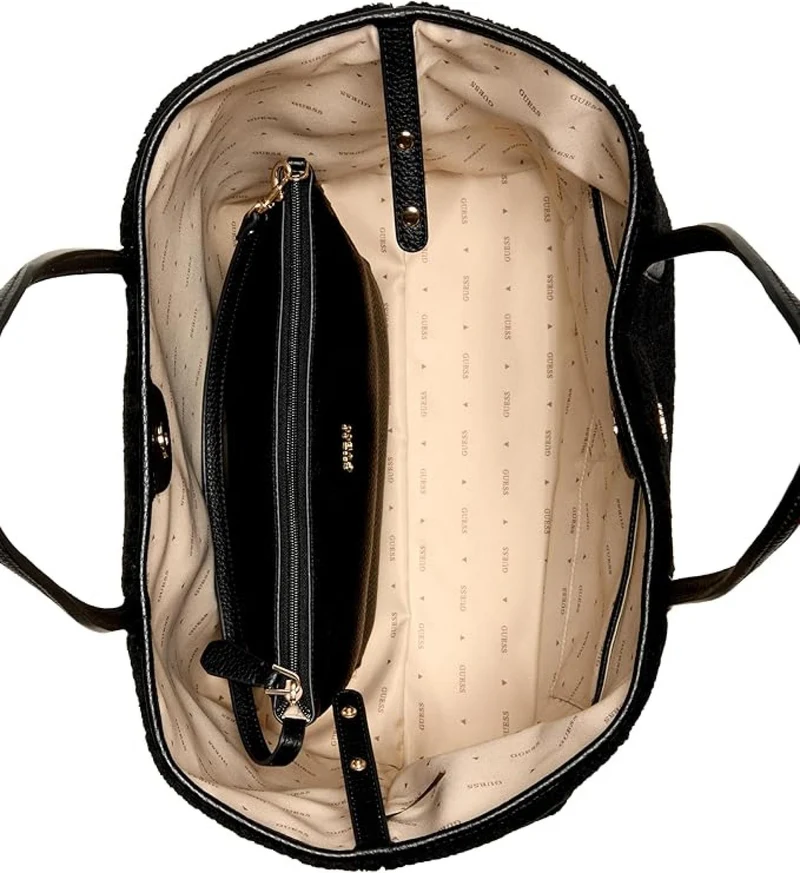 Guess VICTTORIA LARGE 2 IN 1 TOTE Black