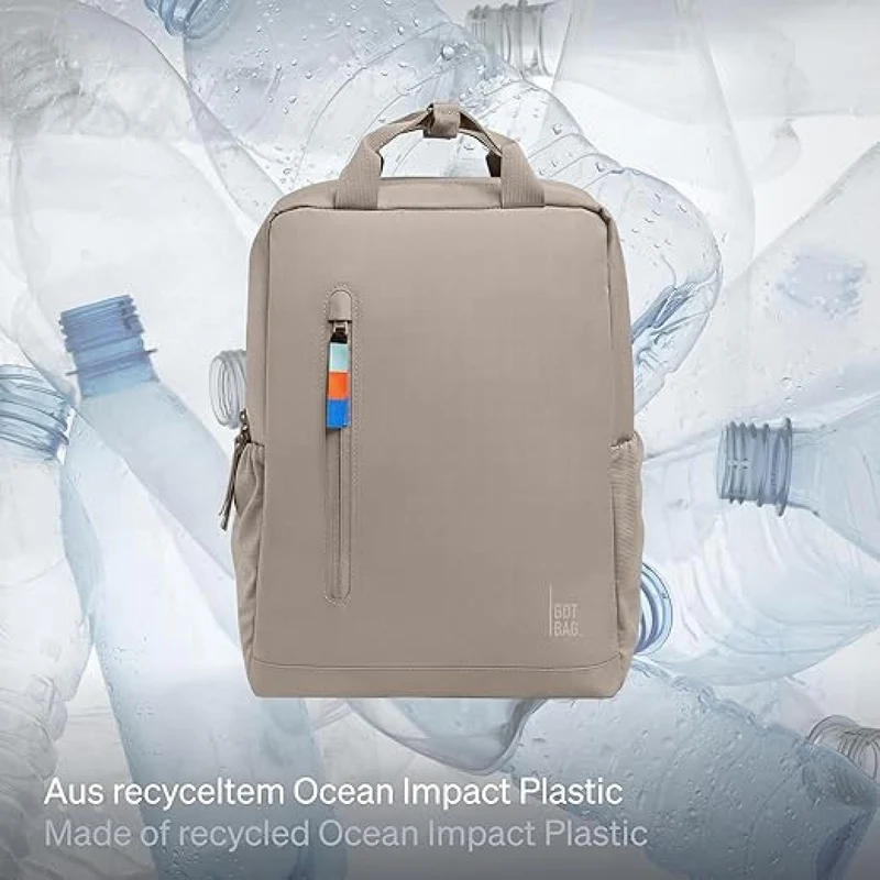 GOT BAG Rucksack Daypack 2.0 aus Ocean Impact Plastic | Laptop Rucksack mit 14" Laptopfach | 11L Füllvolumen Handgepäck Rucksack scallop