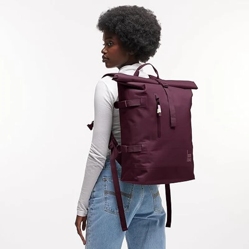 GOT BAG Rucksack Rolltop 2.0 | Laptop Rucksack wasserdicht mit Herausnehmbarer 15,6 Laptoptasche | 31 Liter Füllvolumen Rollrucksack kraken bordeaux