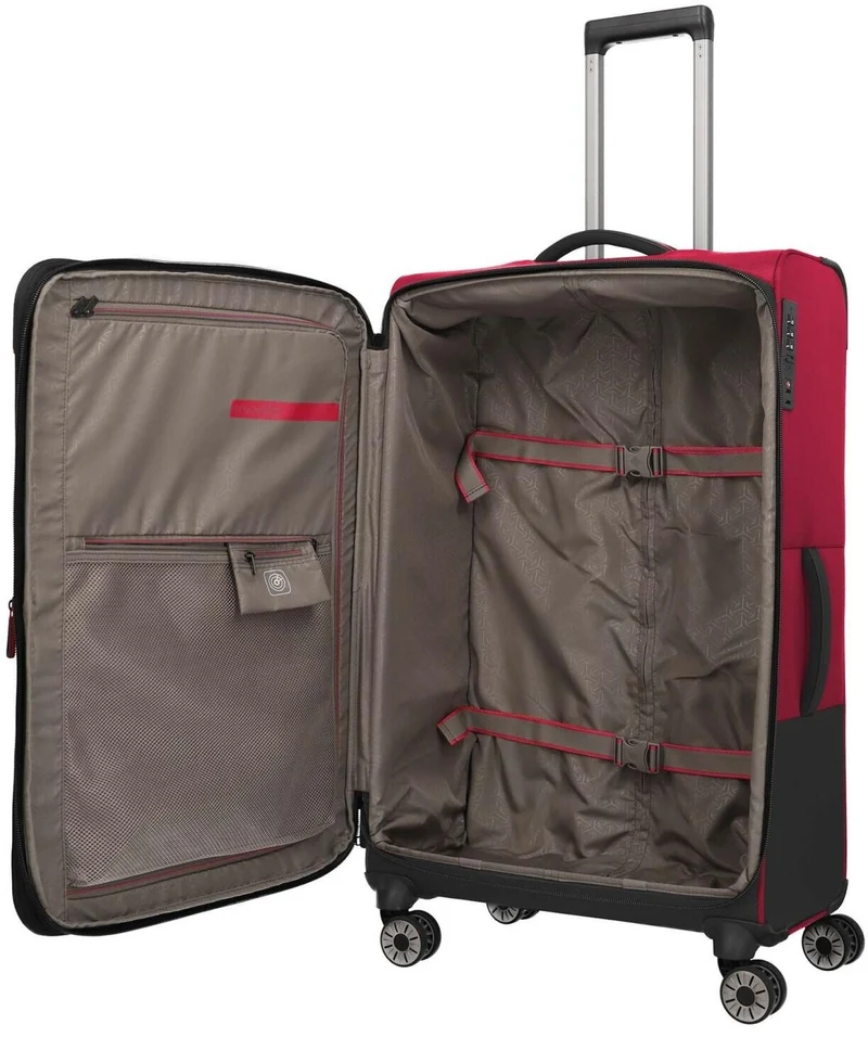 Travelite CROSSLITE Trolley 4w L exp. Weichgepäckkoffer rot