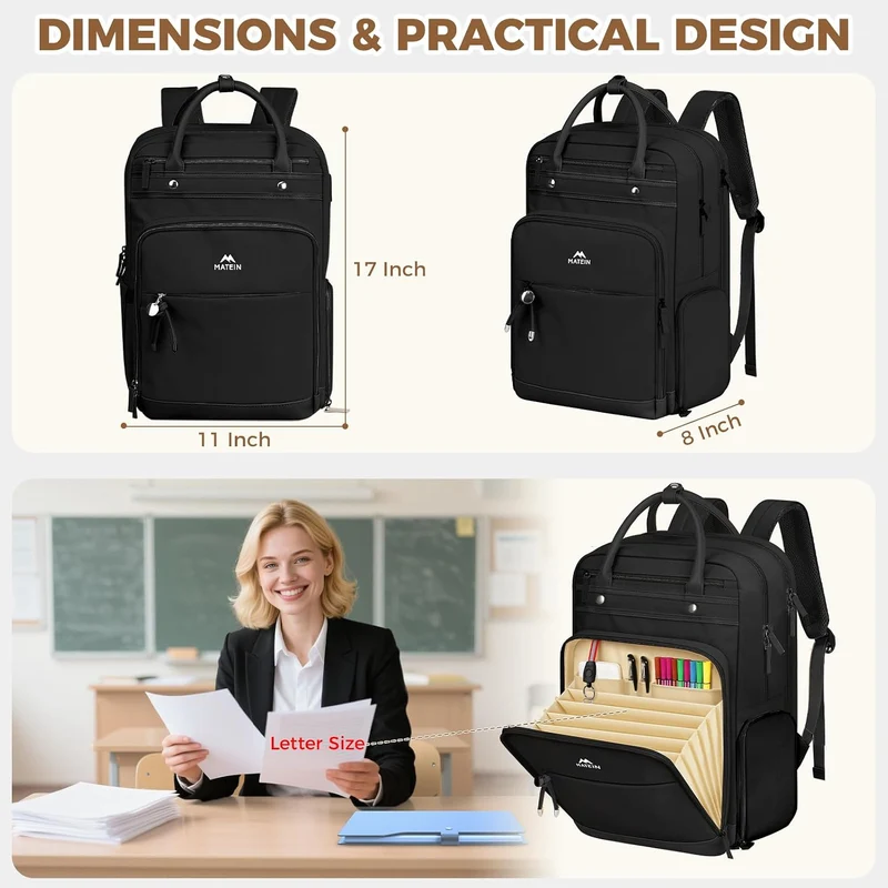 MATEIN Work Backpack with Lunch Compartment