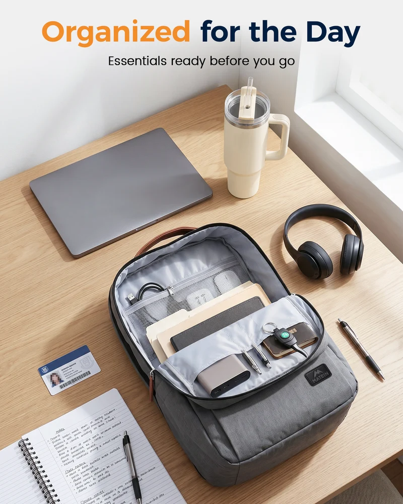 MATEIN Laptop Backpack with Lunch Cooler