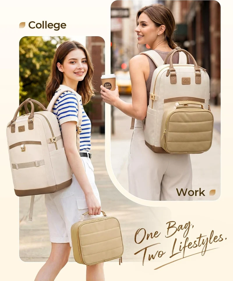 MATEIN Women Lunch Box Laptop Backpack