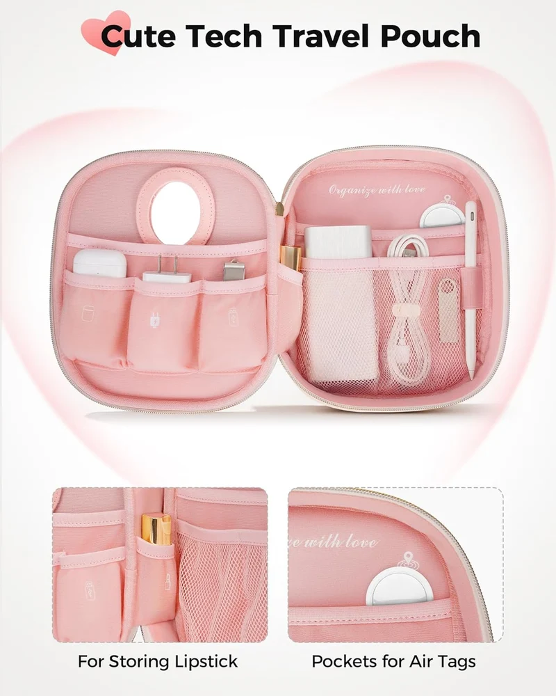 Travel Electronics Organizer for Girls
