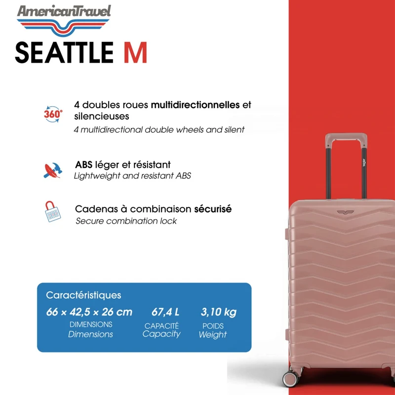 Mittelgroßer Hartschalenkoffer SEATTLE