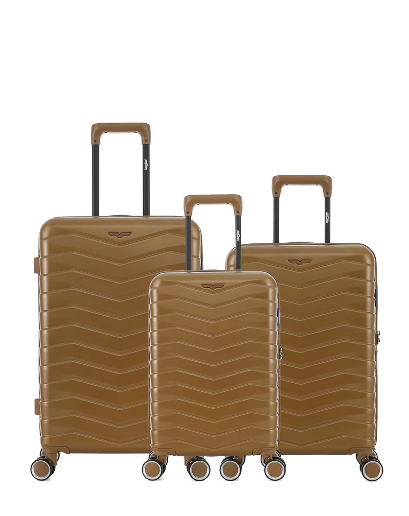 3er-Pack Hartschalenkoffer: Mittelgroßer Koffer, Handgepäck und Handgepäck XS SEATTLE