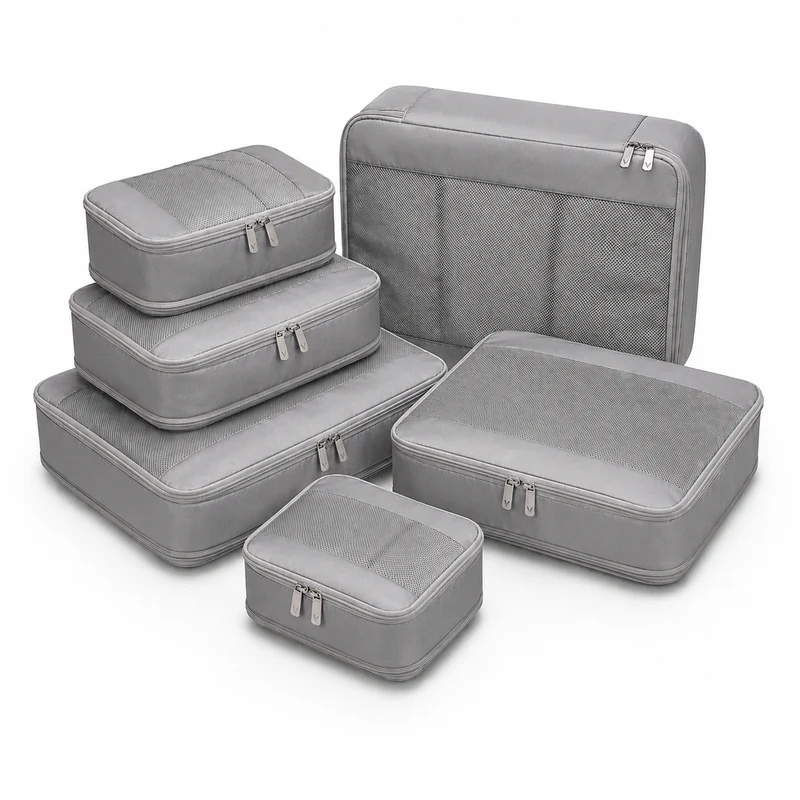 Premium Packing Cubes 6-delig | Grijs