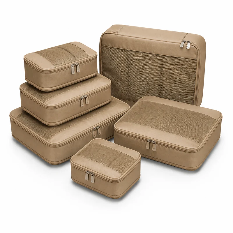 Premium Packing Cubes 6-delig | Beige