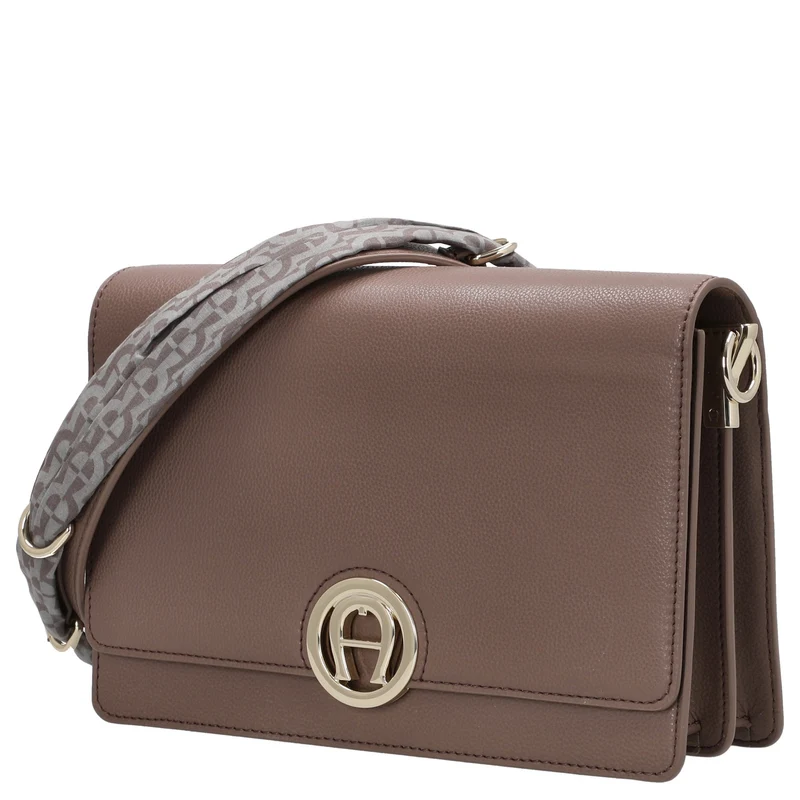 Aigner Livia - Umhängetasche + Tuch 24 cm M (mushroom brown)