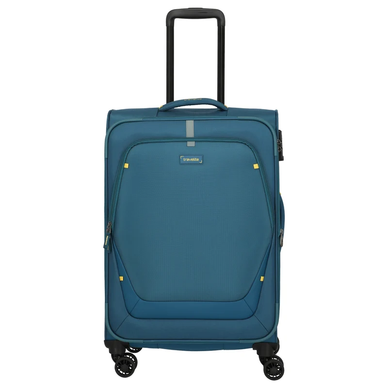 Travelite Umbria - 4-Rollen-Trolley M 67 cm erw. (petrol)