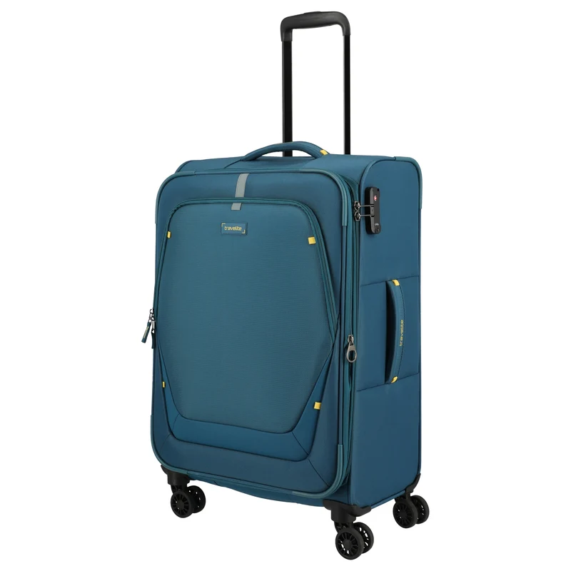 Travelite Umbria - 4-Rollen-Trolley M 67 cm erw. (petrol)