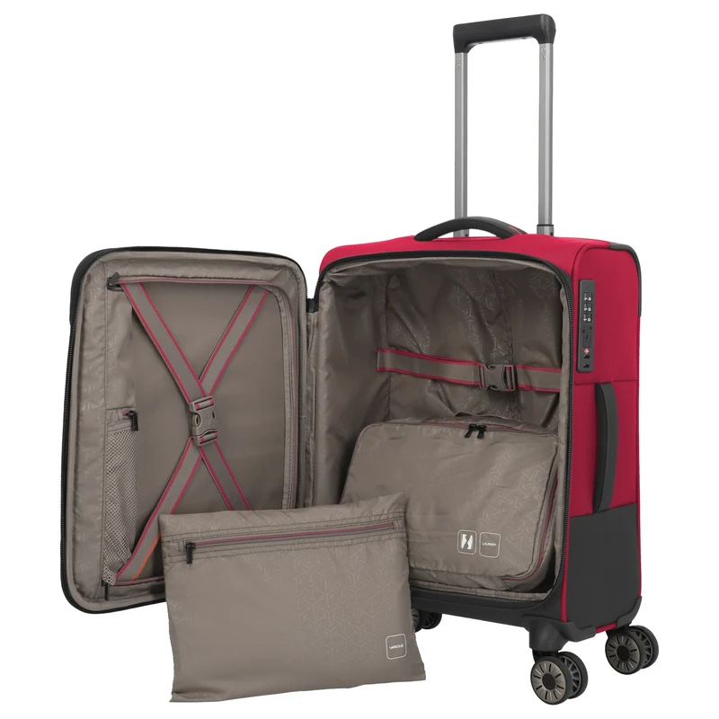 Travelite Crosslite - 4-Rollen-Kabinentrolley S 55 cm (red)