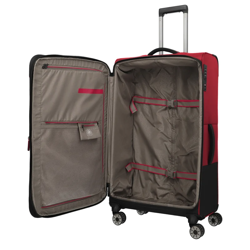 Travelite Crosslite - 4-Rollen-Trolley XL 81 cm erw. (red)