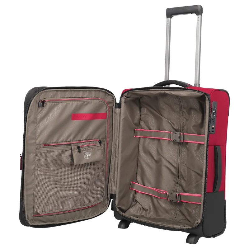 Travelite Crosslite - 2-Rollen-Kabinentrolley S 54 cm erw. (red)