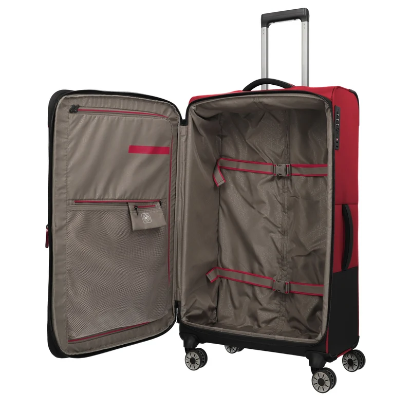 Travelite Crosslite - 4-Rollen-Trolley XL 81 cm erw. (red)