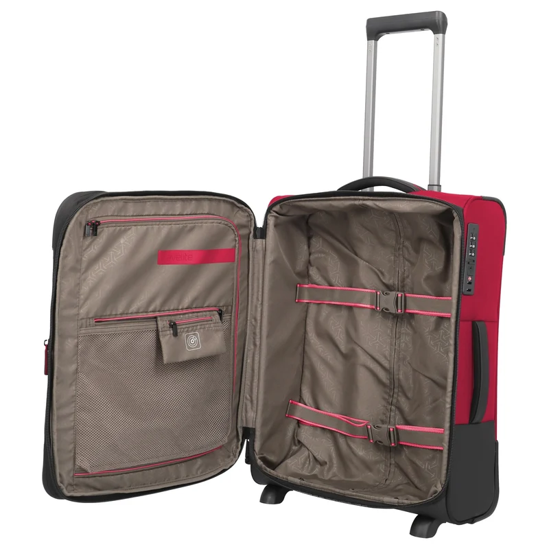 Travelite Crosslite - 2-Rollen-Kabinentrolley S 54 cm erw. (red)