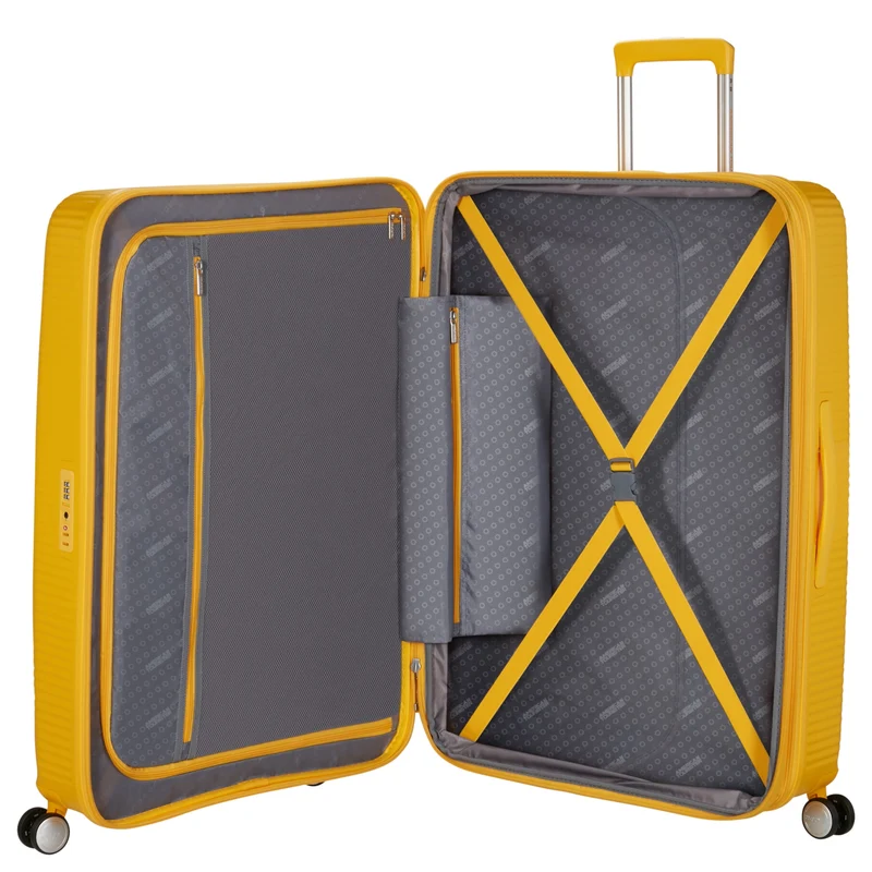 American Tourister Soundbox - 4-Rollen-Trolley 80 cm erw. (gelb)