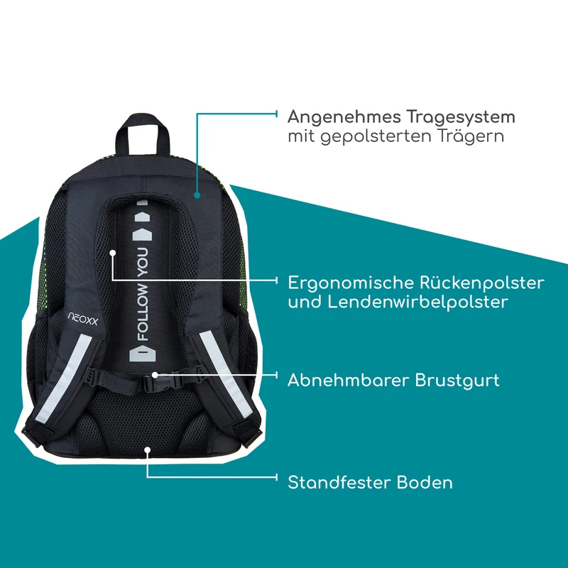 Neoxx FLOW - Schulrucksack 42.5 cm (All about Neon)