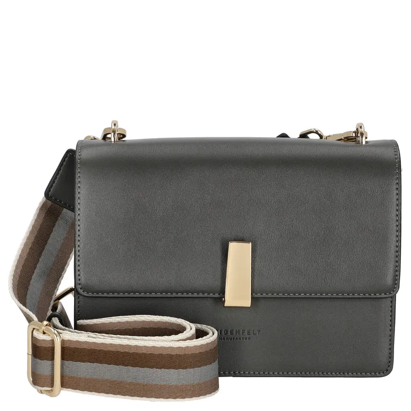 Seidenfelt Flen Crossbody - Umhängetasche 22 cm (antracite/gold)