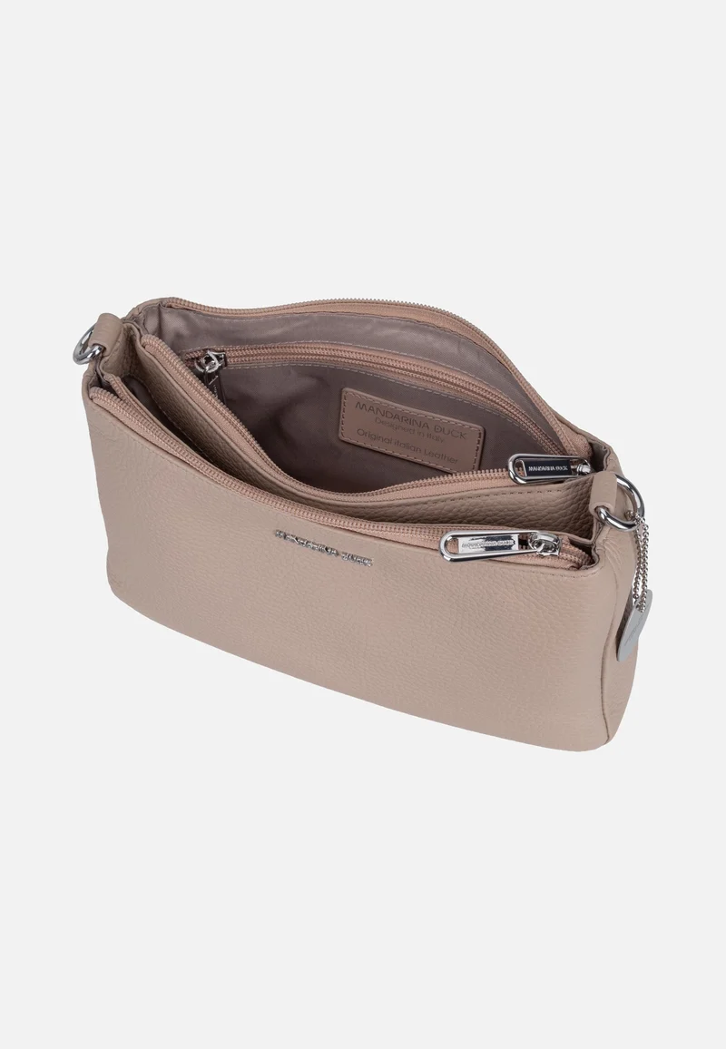 Mellow Leather Double Zipped FZTA8 Warm Taupe - Crossbody Bag
