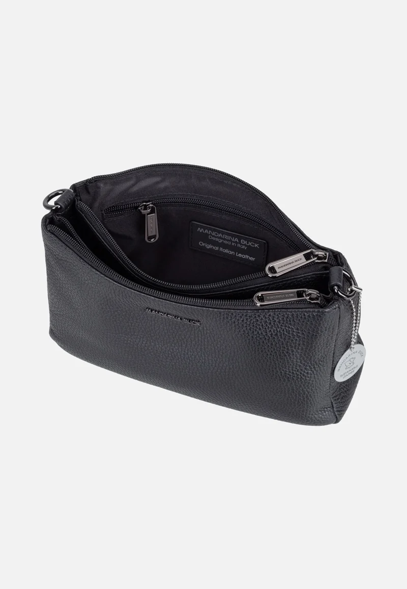 Mellow Leather Double Zipped FZTA8 Nero - Crossbody Bag