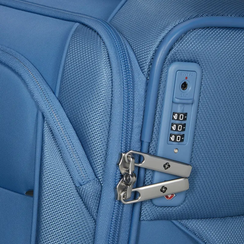 Samsonite Selection Re-Lite - 4-Rollen-Kabinentrolley 55 cm erw. (capri blue)