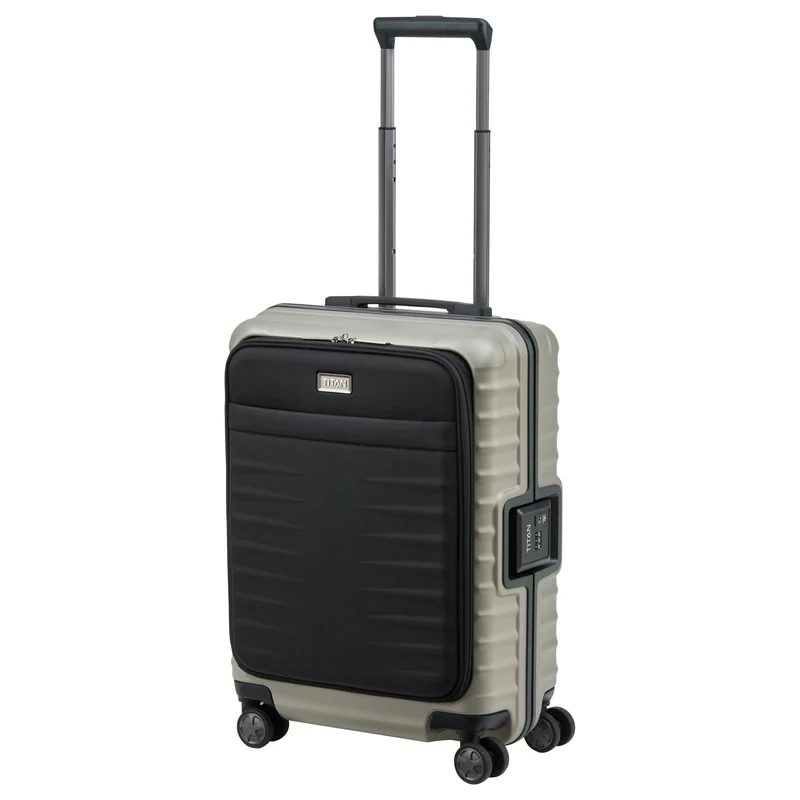 TITAN LITRON FRAME - 4-Rollen-Kabinentrolley mit Vortasche 55 cm (champagner)