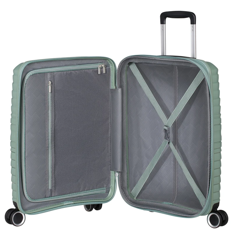 American Tourister Selection Flytwist - 4-Rollen-Kabinentrolley 55 cm erw. (grün)