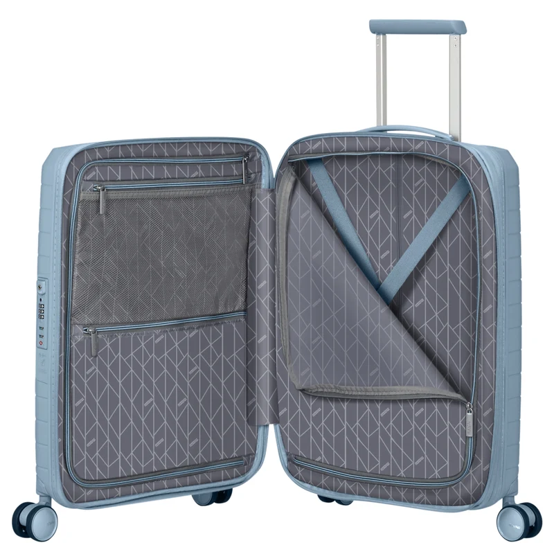 American Tourister Selection Fastforward - 4-Rollen-Kabinentrolley 55 cm erw. (blau)