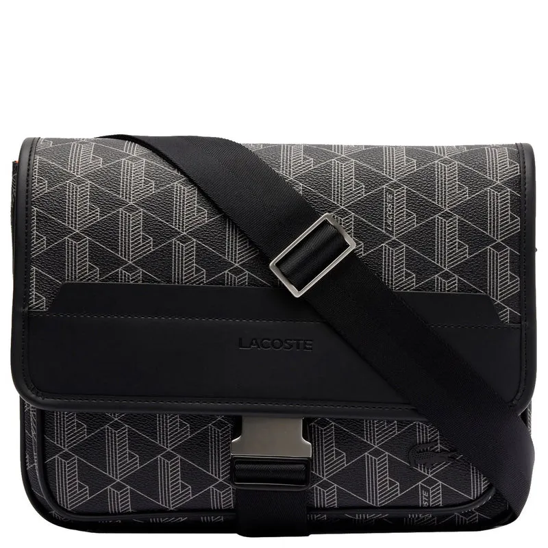 Lacoste The Blend Messenger - Umhängetasche L 29 cm (monogram noir gris)