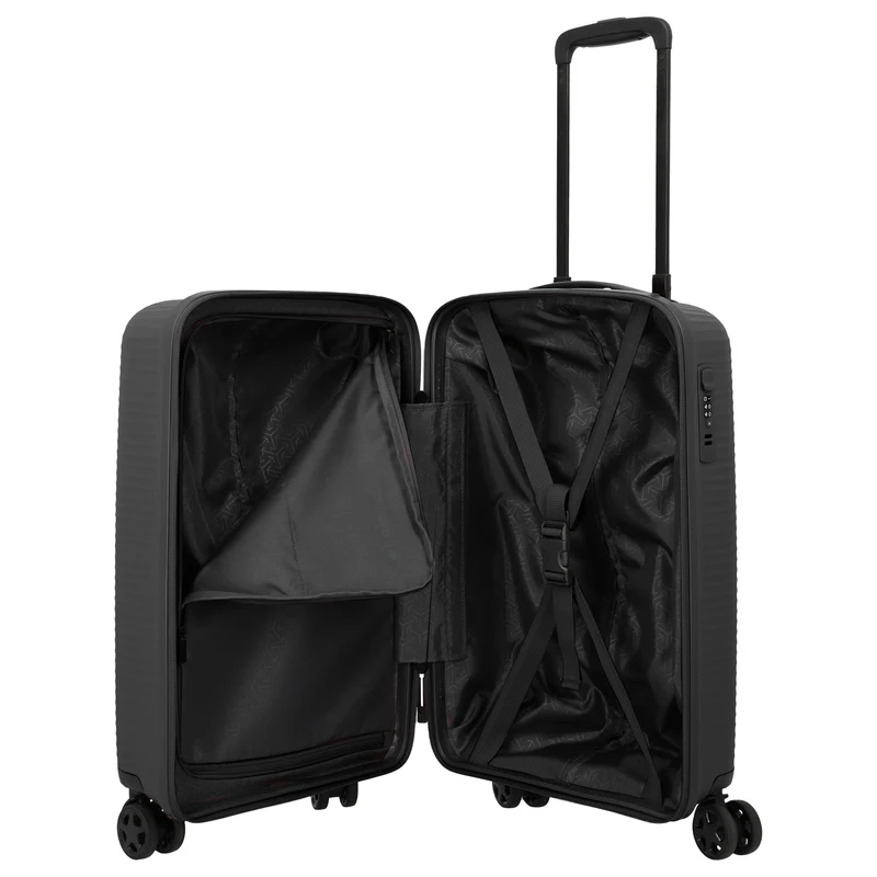 Travelite Air Stripe - 4-Rollen-Kabinentrolley Slim 55 cm (black)
