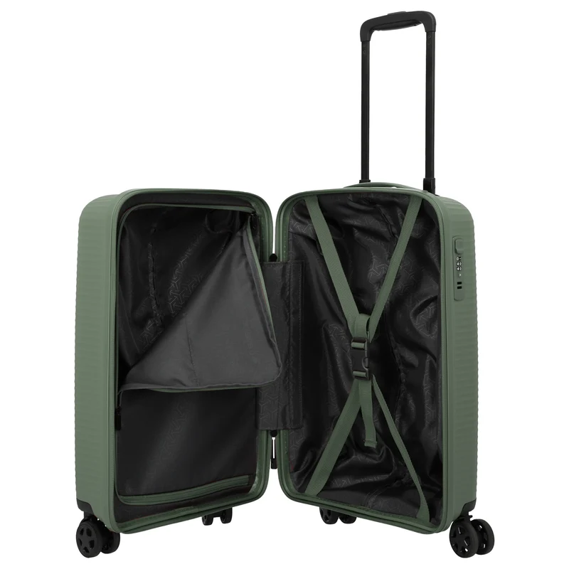 Travelite Air Stripe - 4-Rollen-Kabinentrolley Slim 55 cm (green)