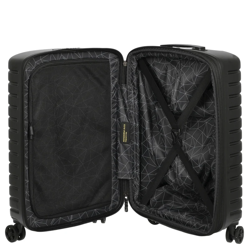 Mandarina Duck Flyduck - 4-Rollen-Kabinentrolley 55 cm erw. (black)