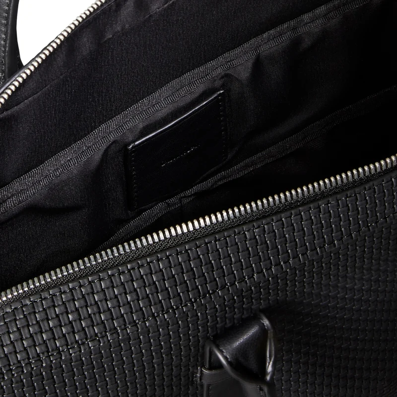 Calvin Klein Embossed Woven - Aktentasche 37.5 cm (black)