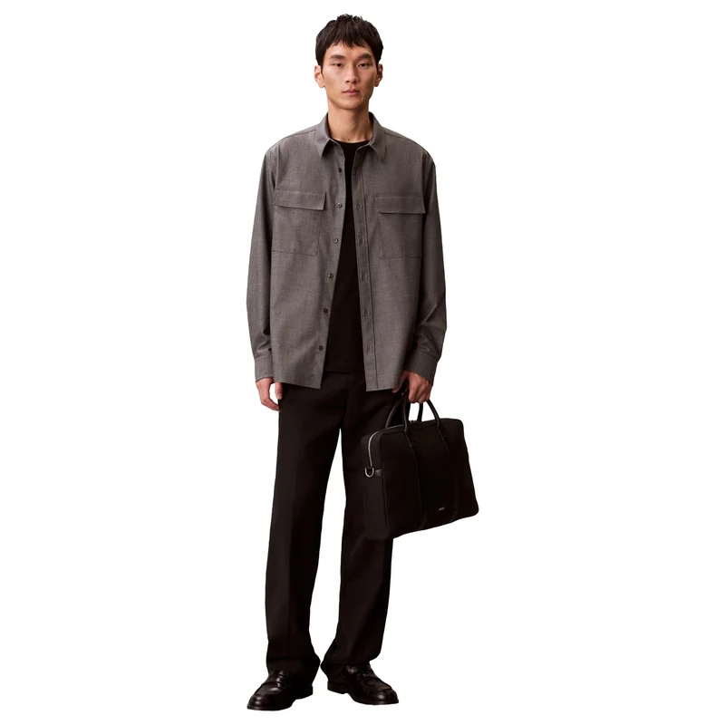 Calvin Klein Embossed Woven - Aktentasche 37.5 cm (black)