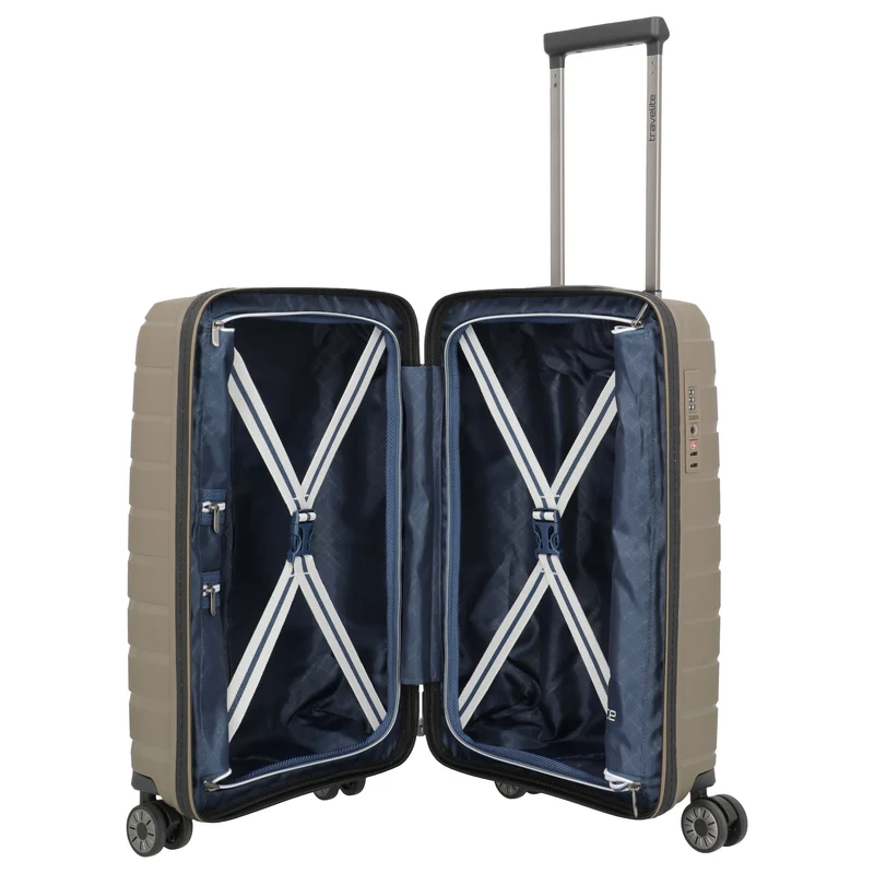 Travelite Air Base Slim - 4-Rollen-Kabinentrolley S 55 cm (champagne)