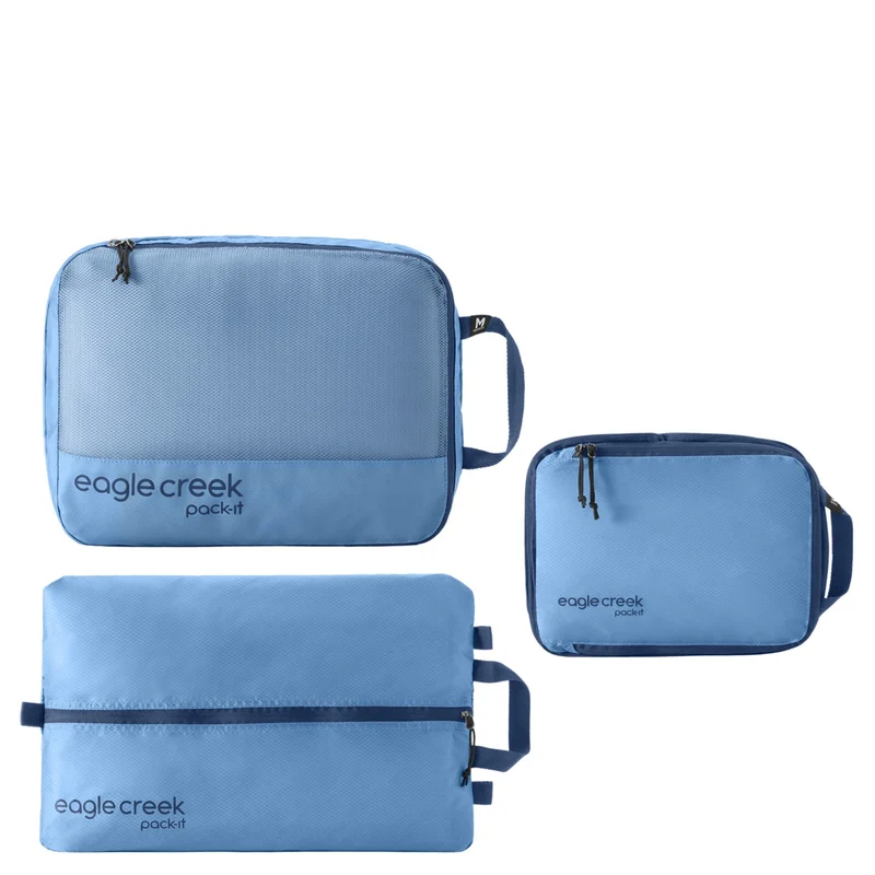 Eagle Creek Pack-It Essentials Set 3tlg. - Packsack (blue dawn)