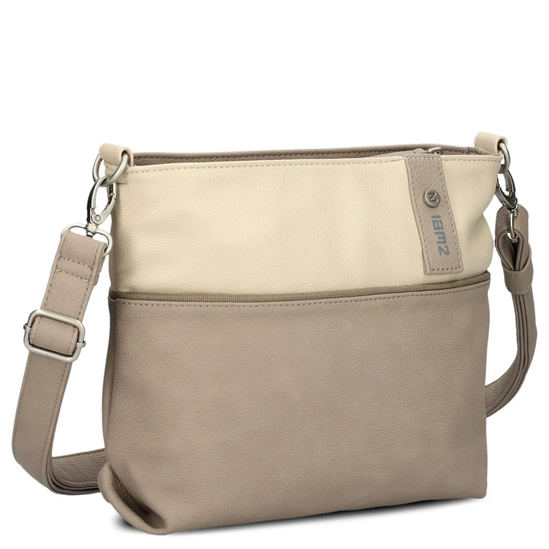 zwei Jana J8 - Schultertasche 27 cm (nubuk-cappuccino)