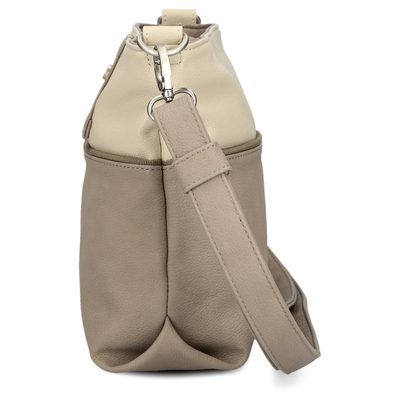 zwei Jana J8 - Schultertasche 27 cm (nubuk-cappuccino)