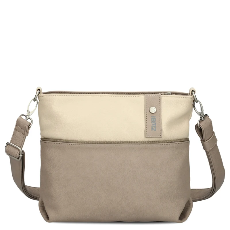 zwei Jana J8 - Schultertasche 27 cm (nubuk-cappuccino)