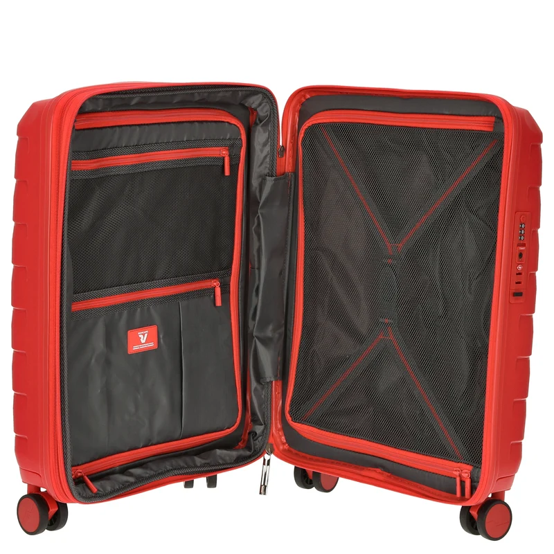 Roncato Skyline - 4-Rollen-Kabinentrolley S 55 cm erw. USB-Anschluss (rosso)