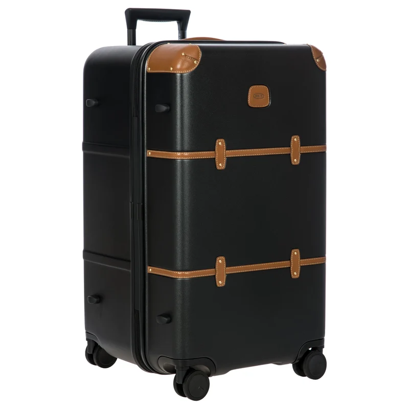 Brics Bellagio Trunk - 4-Rollen-Trolley 74 cm recycelt (black/tan)