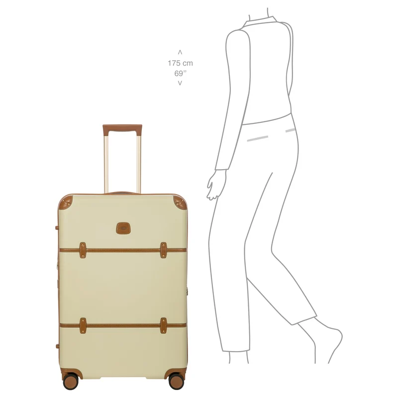 Brics Bellagio - 4-Rollen-Trolley 76 cm erw. recycelt (cream)