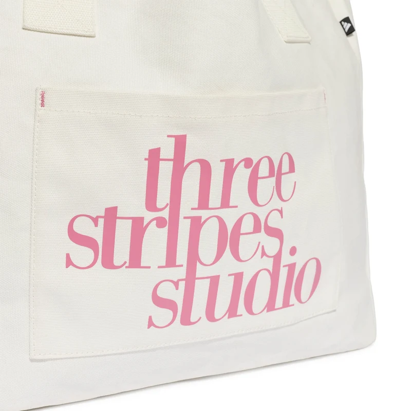 adidas Three Stripes Studio - Shopper 43 cm (off white/pink fusion/white)