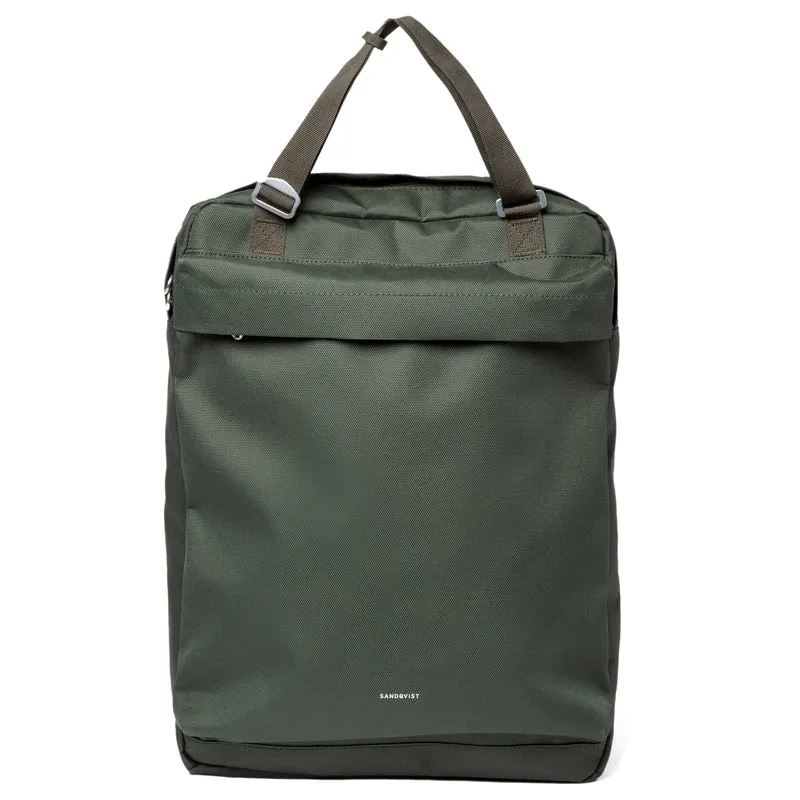 Sandqvist GO 2-Way Tote - Rucksack 16" 40 cm (dawn green)