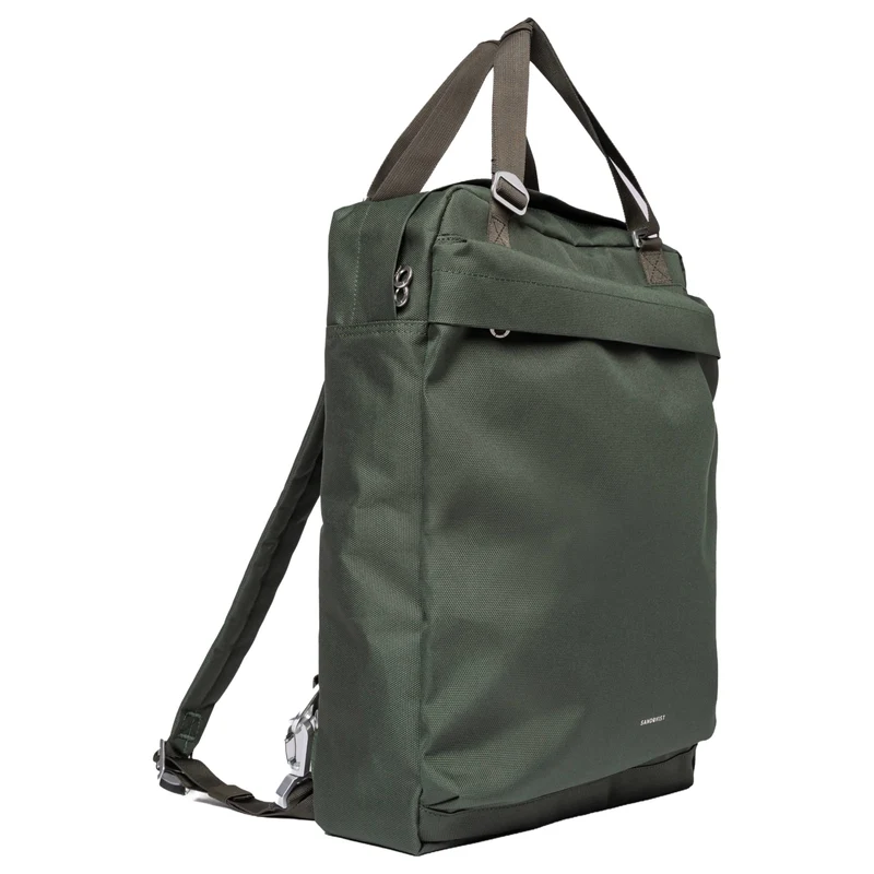 Sandqvist GO 2-Way Tote - Rucksack 16" 40 cm (dawn green)