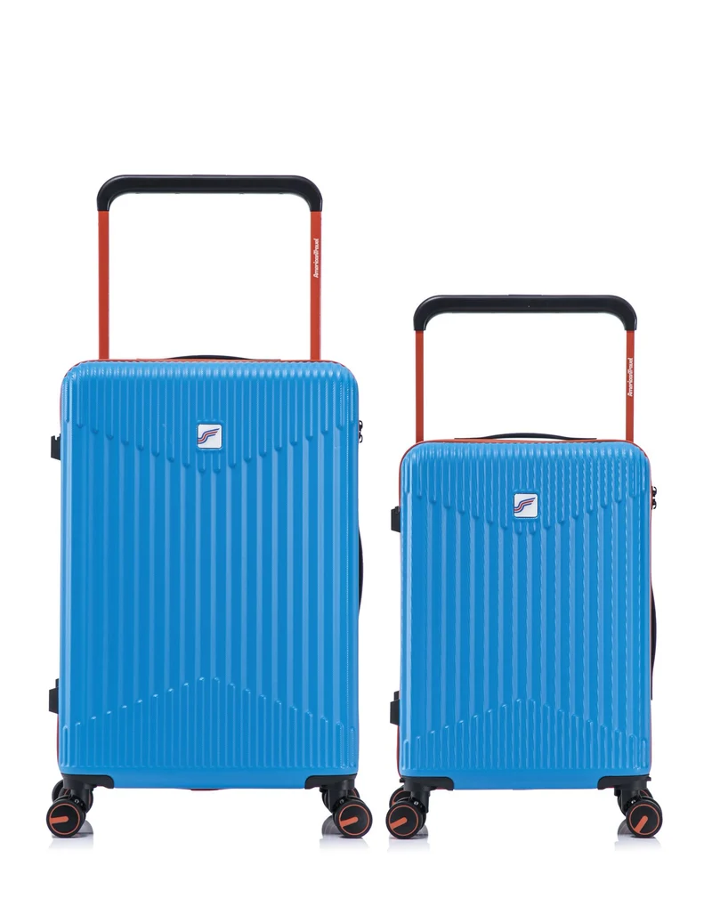 2er-Pack Hartschalenkoffer: Mittelgroßer Koffer und Handgepäck NORTH BEACH