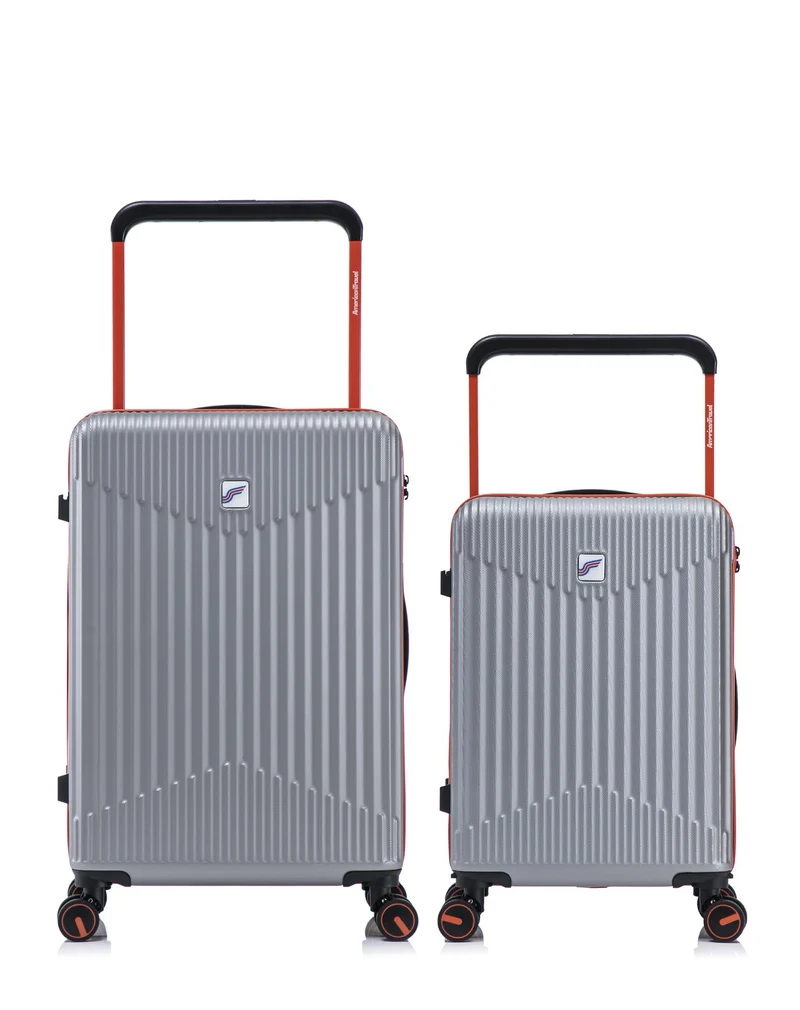 2er-Pack Hartschalenkoffer: Mittelgroßer Koffer und Handgepäck NORTH BEACH